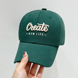 Gorra de Béisbol al por Mayor Estilo Americano con Logotipo Bordado en 3D, Visera Curva Vintage, Gorra de Tela con Cierre a Presión, Letras Impresas, para Uso Comercial - Product Image 6