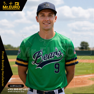 Maillot de baseball personnalisé à col rond unisexe pour équipe, 100 % polyester, imprimé par sublimation, logo frontal, manches courtes, antibactérien - Product Image 3