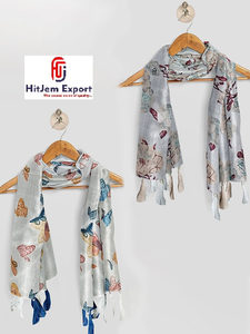 Luxury Printed Long <b>Scarf</b> Soft Fabric Head <b>Scarf</b> Custom Branding White Label Low MOQ OEM ODM Textile Manufacturer - Product Image 3