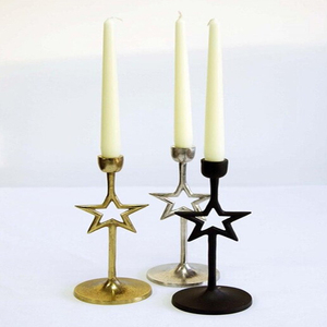 Decoración navideña, estrella de Navidad y juego de portavelas cónicos para árbol, decoración navideña para el hogar - Product Image 2
