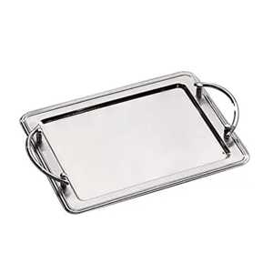 Dark <b>Walnut</b> Rectangular Wooden Serving Tray Deep Rim Cutout Handles Modern <b>Coffee</b> <b>Table</b> Drink Platter Storage Dish - Product Image 3