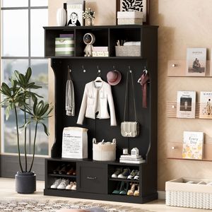 Panca per scarpe Nera 103x30x54,5 cm Truciolare | Leroy Merlin