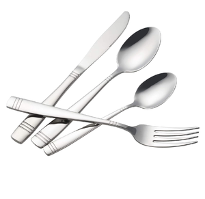 Cuillère en acier inoxydable avec manche unique, fourchette, couteaux, couverts de haute qualité en acier inoxydable - Product Image 1