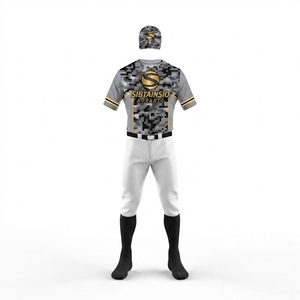 Tenues de baseball et de softball entièrement imprimées, 100 % polyester, ensemble de vêtements de sport, nom et numéro personnalisés, respirantes - Product Image 6