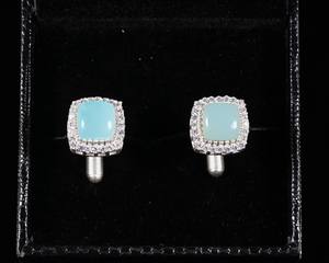 Bijoux boutons de manchette en acier inoxydable pour hommes |   Boutons de manchette de luxe pour chemise formelle, pour mariage et affaires |   Bijoux de luxe pour boutons de manchette de chemise - Product Image 5