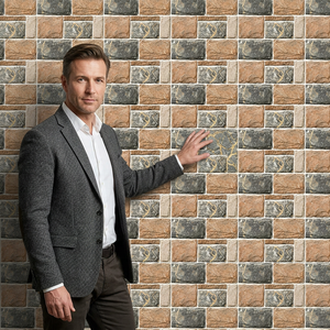 Carreaux muraux en céramique gaufrée de qualité supérieure pour l'extérieur des supermarchés, finition mate, 250x375mm - Product Image 1