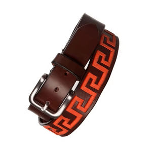 Cinturón de Cuero Argentino Premium, Cinturón Deportivo Personalizado con Bordado Polo, Cinturón Genuino con Logotipo Personalizado - Product Image 2