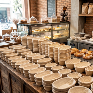 Wholesale Natural Oval Rattan Bread Proofing Basket Wicker Dough Fermentation Basket Sourdough Banneton Bread Baskets with Linen - Product Image 4