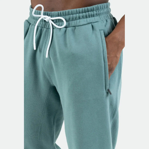 Pantalones deportivos de algodón con forro polar, de corte holgado, pierna ancha, con cordón, talla grande, cintura media, transpirables, para gimnasio, venta al por mayor - Product Image 3