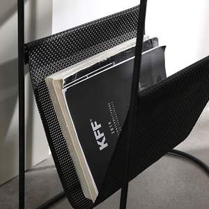 Hot Selling Metal <b>Side</b> <b>Table</b> Office Furniture Glass Top <b>with</b> Newspaper Rack End <b>Table</b> Cabinet for Living Room, <b>Drawing</b> Room - Product Image 2