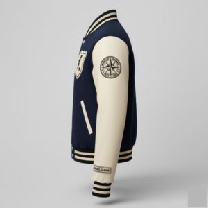 Custom Sports Team Letterman <b>Jacket</b> Wool Body Leather Sleeves Embroidered <b>Patch</b> Design OEM Wholesale Supplier - Product Image 3