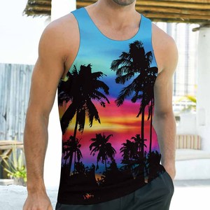Camiseta sin Mangas Sublimada para Hombre, Ligera, Fácil de Usar, Transpirable y Cómoda, con Material Duradero, de Última Tendencia - Product Image 3