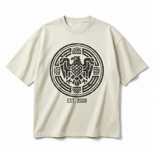 เสื้อยืดคอกลมแขนสั้นทรงปกติผ้าฝ้าย 100% ดีไซน์เรียบง่ายเป็นมิตรกับสิ่งแวดล้อม เสื้อถักลำลองสำหรับผู้ชาย น้ำหนัก 240 กรัม รับสั่งทำ - Product Image 1