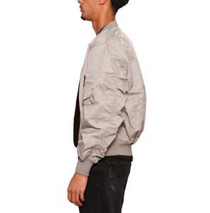 Chaqueta bomber satinada para hombre con cremallera, estilo urbano, muy vendida, con logo personalizado, chaqueta bomber de nailon para hombre - Product Image 5