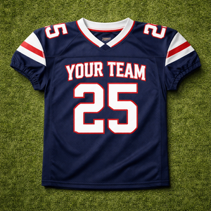 เสื้อฟุตบอลอเมริกันแบบกำหนดเองสำหรับทีมและลีก ผ้าโพลีเอสเตอร์แห้งเร็ว ระบายอากาศได้ดี พิมพ์ลายชื่อและหมายเลขผู้เล่นแบบซับลิเมชั่น - Product Image 4