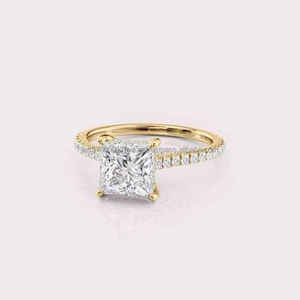 Anillo de compromiso de moissanita de alta calidad para propuesta de matrimonio y celebración de aniversario disponible con calidad y precio de exportación - Product Image 2
