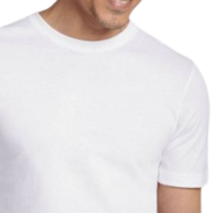 T-shirt formel en maille à col ras du cou pour homme, coupe ample, personnalisable avec logo, en coton biologique écologique, vente en gros - Product Image 2