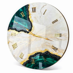 Handmade Geode Epoxy Resin <b>Wall</b> <b>Clock</b> Luxury Silent Quartz Round <b>Decorative</b> <b>Wall</b> <b>Clock</b> for Home Office Hotel - Product Image 5