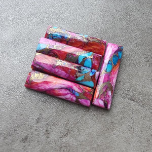 Turquesa Rosa Espinosa en Forma Rectangular, Gema Calibrada: Piedra de Calidad AAA+ con Reverso Plano, Todos los Tamaños Disponibles para Venta al Por Mayor - Product Image 2