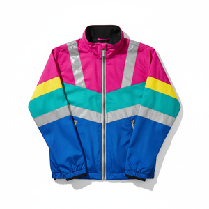 Premium Reflective Piping Multi-Color Streetwear Windbreaker Jacket OEM ODM Manufacturer Bulk Wholesale Supply - Product Image 1