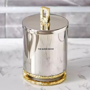 Pot à épices en verre argenté de qualité supérieure pour le stockage des aliments, récipient de rangement de cuisine, boîtes décoratives personnalisées - Product Image 3