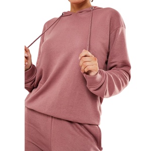 Ropa deportiva, chándal holgado de 2 piezas para mujer, chándal de algodón liso de alta calidad con logotipo personalizado 2026 - Product Image 6