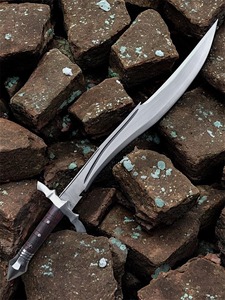 Couteau Bowie industriel artisanal personnalisé, lame en acier inoxydable, manche en bois, pointe clip, couteau de chasse et de survie à lame fixe, utilisation en extérieur - Product Image 3