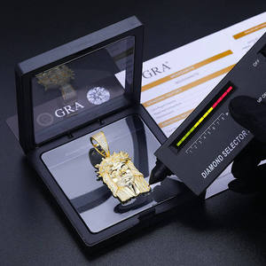 Christ Face <b>Pendant</b> 925 Silver <b>Solid</b> <b>Gold</b> Plated Brilliant Cut Moissanite Iced Jesus Piece Hip Hop Luxury Streetwear Necklace - Product Image 4