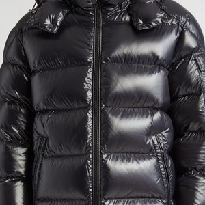 OEM Men’s Premium Puffer <b>Jacket</b> For Winter Custom Casual Outdoor Wear For Men's Windproof <b>Zipper</b> Closure Side <b>Pockets</b> Men's Coat - Product Image 6