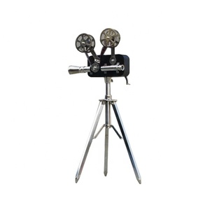 Vintage Style Collectable Antique Camera Decorative <b>Projector</b> Camera Black and Silver Color With Tripod Metal Material for Sale - Product Image 3
