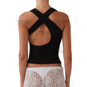 Camiseta sin Mangas para Mujer, Superventas, de la Mejor Calidad, Tejida en Algodón/Bambú, Estilo Deportivo con Logotipo Frontal, Transpirable y Ecológica - Product Image 5
