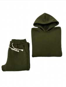 Conjunto Deportivo Unisex con Capucha y Media Cremallera, Manga Larga, Corte Regular, Transpirable, Poliéster/Algodón, Ligero, Ropa Casual de Invierno - Product Image 4