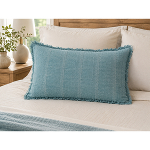 Premium Chenille Yarn Dyed Cushion <b>Cover</b> | Luxury Textured Decorative Throw Pillow <b>Cover</b> with Fringe for <b>Sofa</b>, <b>Bed</b> - Product Image 2