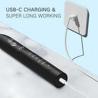 Brosse à dents électrique sonique D12, plusieurs modes de nettoyage, minuterie intelligente rechargeable, élimination efficace de la plaque dentaire, soin blanchissant des dents