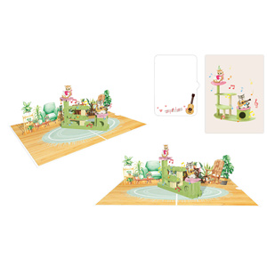 การ์ดอวยพรแมว 3 มิติ ทำมือ น่ารัก ของขวัญวันเกิด พร้อมซองจดหมาย ขายส่ง - Product Image 2