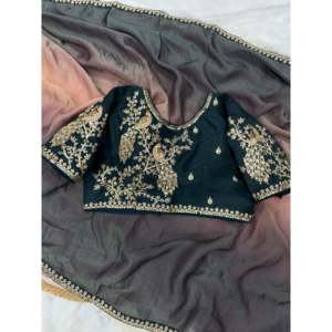 Handmade Fancy Straight Saree with Chinoiserie-Inspired Sequence and Cording Embroidery Work - Product Image 2