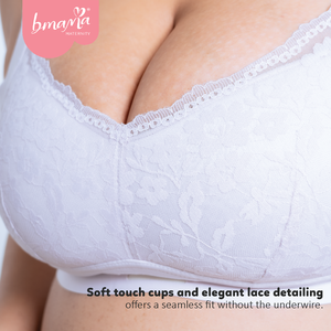 Sujetador de lactancia sin costuras, sexy, de encaje, ropa interior de maternidad, con tirantes ajustables, talla grande, sin aros, transpirable - Product Image 5