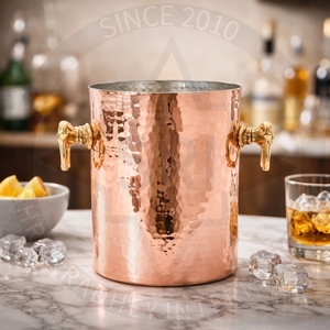 Cubo de Hielo de Acero Inoxidable de 5L con Diseño Floral Dorado Estilo Europeo para Cerveza, Vino, Jugo, Whisky, Hogar, Restaurante, Fiesta - Product Image 1