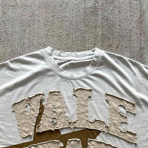 Embroidery Heavy Tees Thick Cotton Breathable Anti-Wrinkle Short Sleeve <b>Men's</b> High Collar Regular Fit Big Tall T-<b>Shirts</b> - Product Image 2