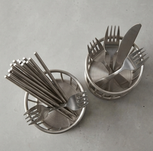 Moderno Soporte Metálico para Cubiertos, Organizador de Utensilios de Cocina, Cesta Vertical para Palillos y Cucharas - Product Image 3