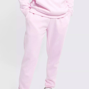 Chándal 2 en 1 con Capucha Rosa para Hombre, Color Sólido, Algodón, Casual, Manga Larga, Peso Medio, Ropa de Invierno, Corte Regular, Bolsillos Laterales - Product Image 3