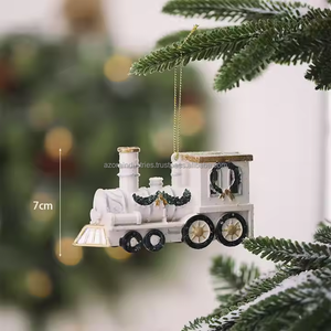 Ornements de Noël en fer Navidad Treno Di Natale Boules et cloches suspendues pour arbre et décoration de la maison - Product Image 3