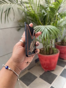 กระเป๋าใส่บัตรเครดิตหนังตะวันตกสำหรับทุกเพศ, กระเป๋าใส่บัตรเอทีเอ็มงานแกะสลักด้วยมือมาใหม่ใช้ได้หลายสไตล์ - Product Image 2