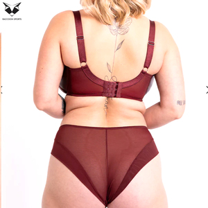 Sexy Wine Red Leather Look Lingerie Gothic Strappy Push Up <b>Bra</b> and Sheer Mesh High Cut Briefs Set Women Leather <b>Bra</b> & Briefs - Product Image 4