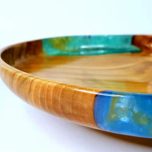 ชามไม้ทรงกลมแบบคลาสสิก ทำมือ เป็นมิตรกับสิ่งแวดล้อม พร้อมชามใส่ของตกแต่งด้วยอีพ็อกซี่เรซิ่น และจานรองแหวน - Product Image 2