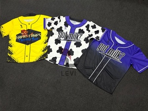 Maillot de baseball sublimé de qualité supérieure, entièrement boutonné, logo personnalisé OEM, séchage rapide, polyester - Product Image 2