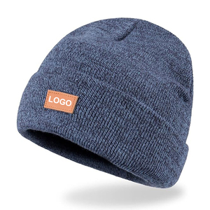 High Quality Warm <b>Winter</b> <b>Caps</b> Solid Color Thickened Knit Hat Knitted Custom Beanies <b>Caps</b> for Men and Women - Product Image 1