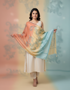 Elegant Merino <b>Wool</b> Stoles for Women Designer Winter <b>Wool</b> <b>Wrap</b> Soft Warm Scarf Swarovski Crystals Traditional Scarves Shawls - Product Image 4