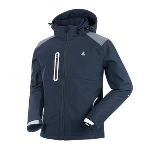 Veste Softshell en Toile pour Hommes, avec Logo sur le Devant, Coupe-Vent Imperméable Personnalisé, Haute Qualité, Faible MOQ - Product Image 4