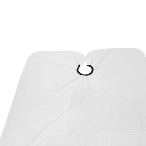 Cape de coiffeur noire personnalisée avec logo pour salon de coiffure, coupe de cheveux, maquillage, coiffure, tablier imperméable pour barbier - Product Image 4